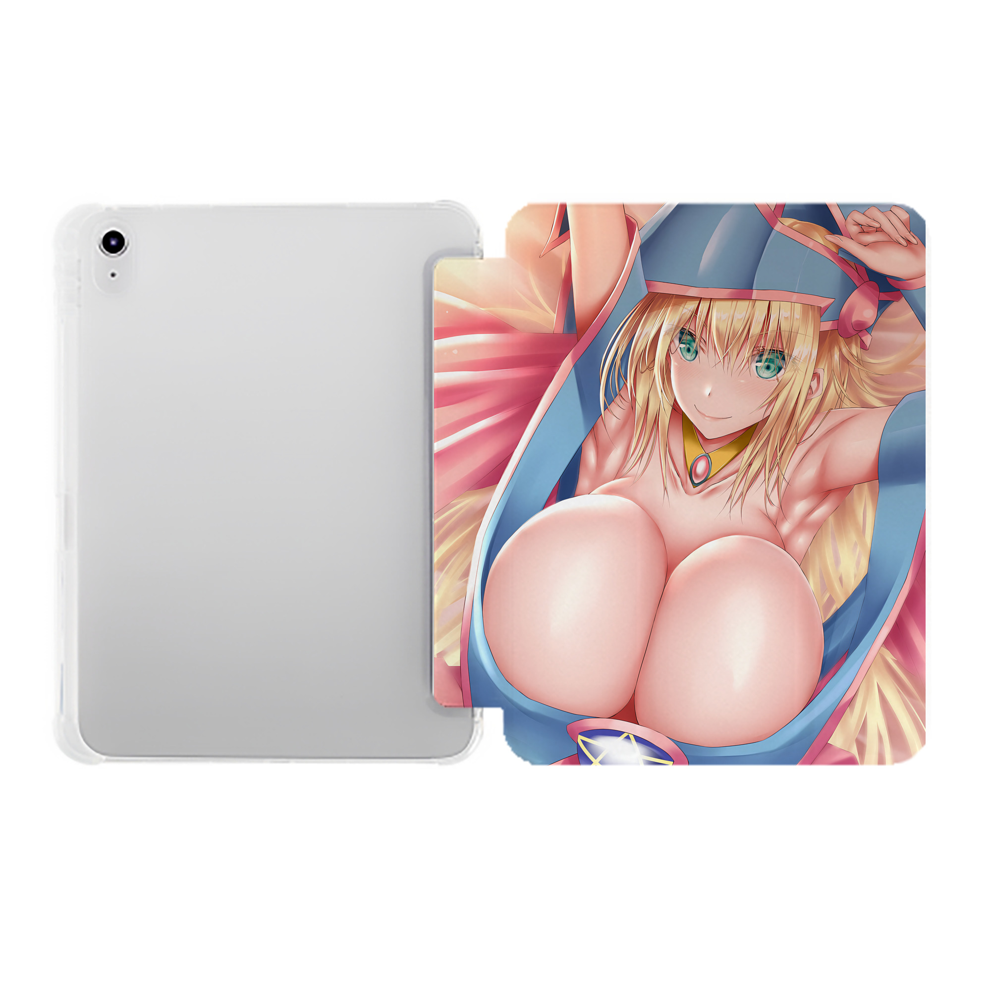 （画像用） 遊☆戯☆王 Yu-Gi-Oh! IPad ケース ペン収納付き 三つ折りスタンド PUレザー×シリコン 対応機種9.5/10.5/10.9インチ